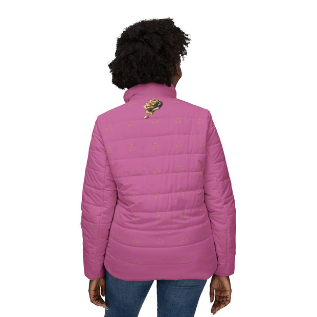 Qnbeauty Women rose Puffer Jacket