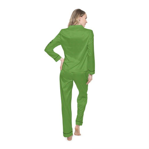 Qn beauty Women green Satin Pajamas