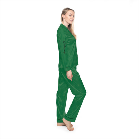 Qn beauty Women green Satin Pajamas - QN beauty