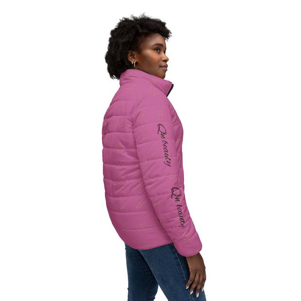 Qnbeauty Women rose Puffer Jacket