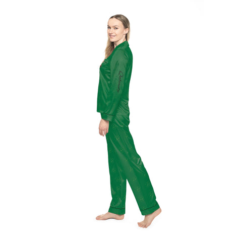 Qn beauty Women green Satin Pajamas - QN beauty