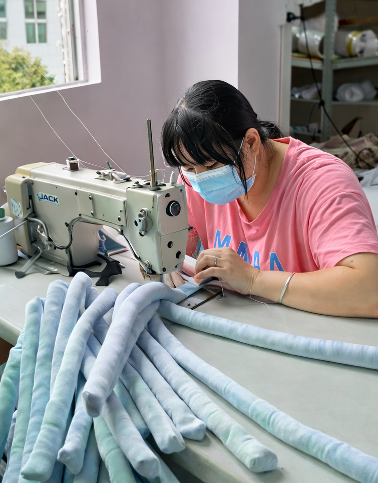 Sewing and production process