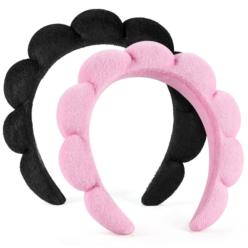 Puffy Terry Cloth Headband / Padded Bubble Hair Hoop for Women