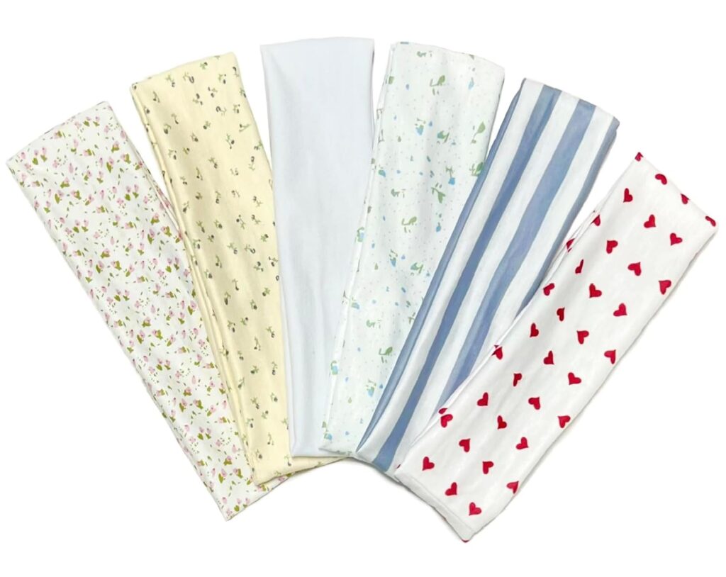Soft Stretch Headband Set / Printed Jersey Hair Bands for Women