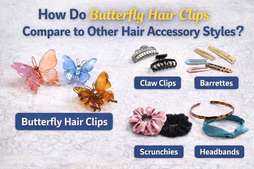 How Do Butterfly Hair Clips Compare to Other Hair Accessory Styles?