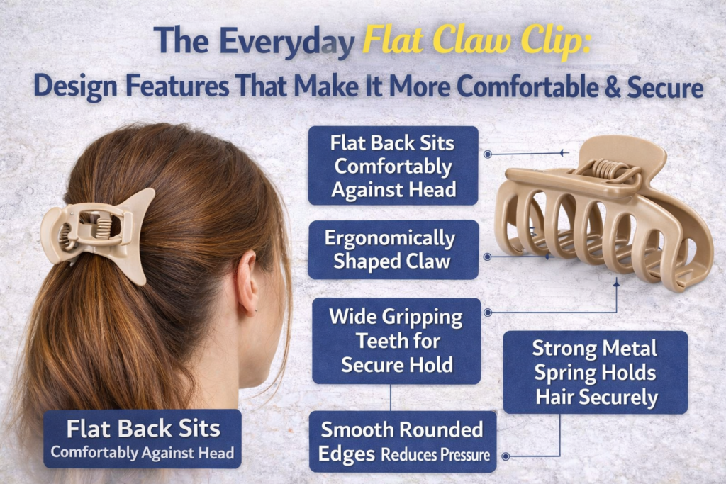 The Everyday Flat Claw Clip: Design Features That Make It More Comfortable & Secure