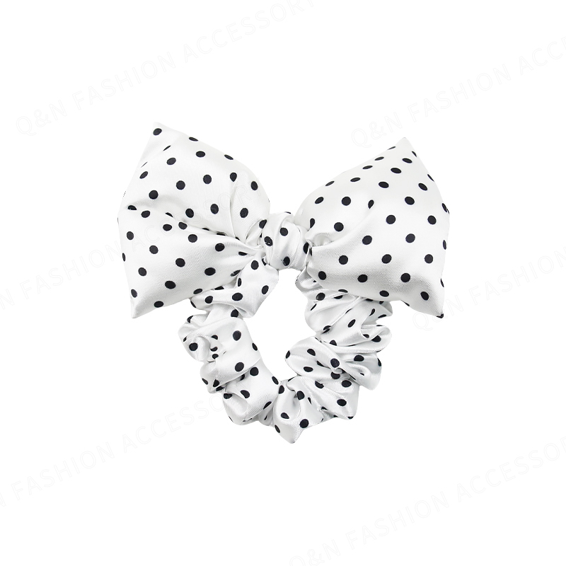 Polka Dot Bow Scrunchie