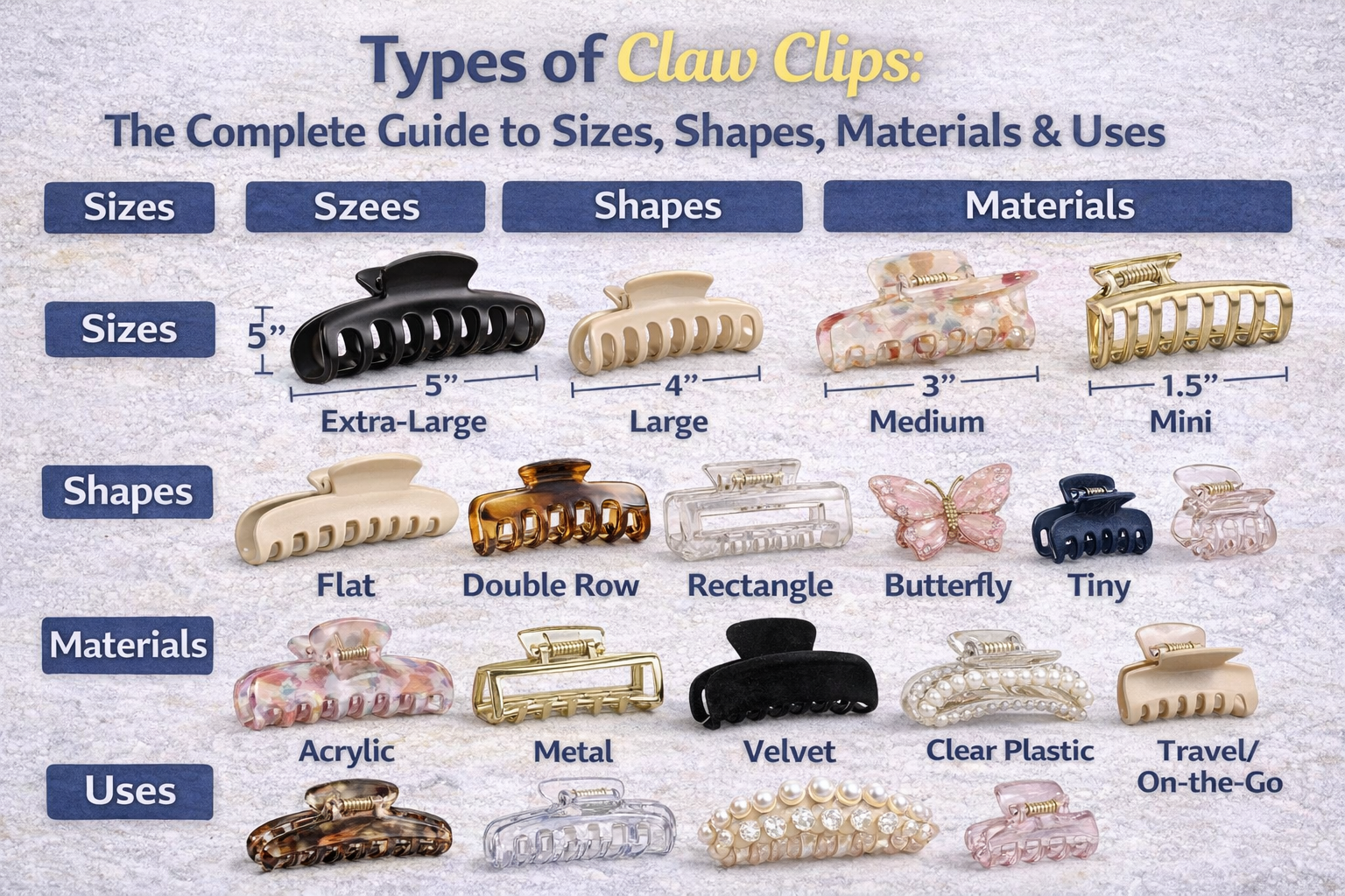Types of Claw Clips