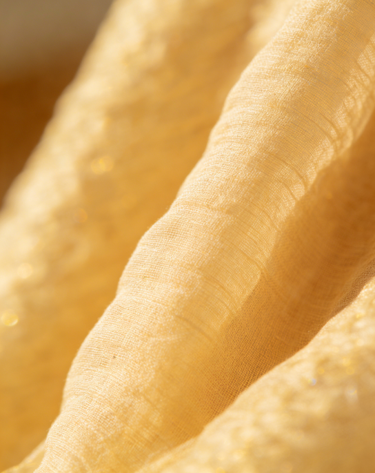 Spun yarn fabric for hair accessories