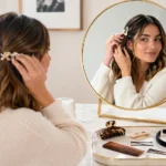 apply hair accessories