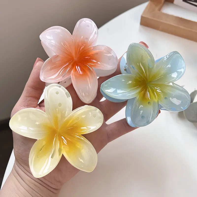 flower hair claw clips