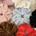 oversized velvet scrunchies