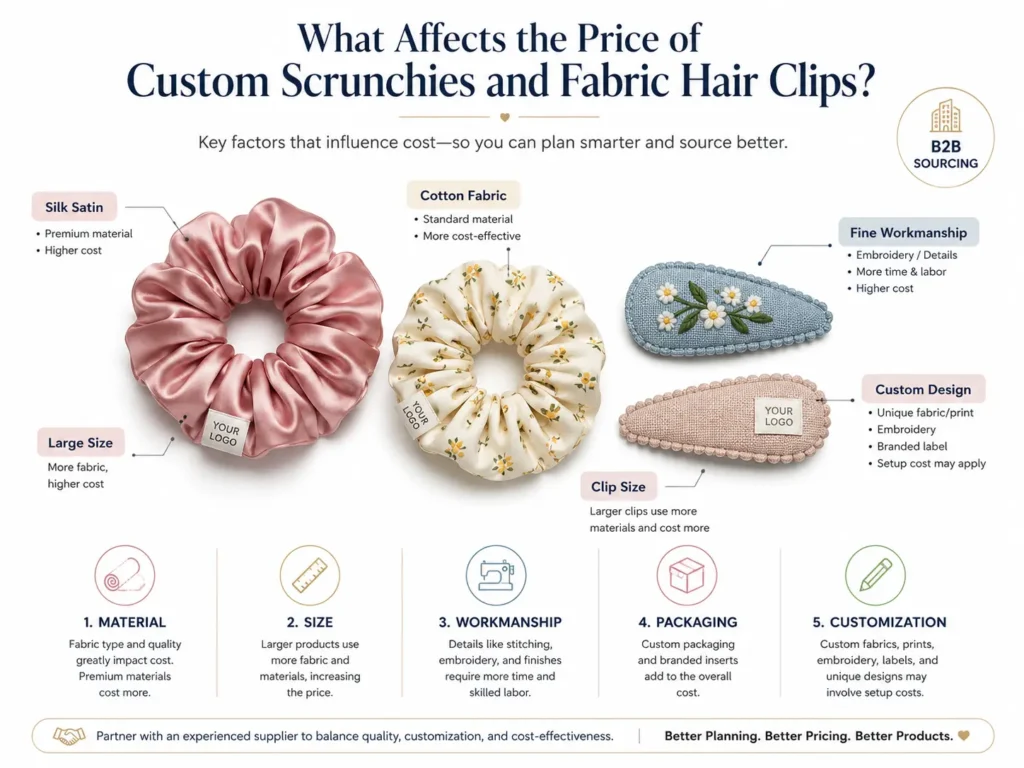 Anti-Slip Fabric Hair Clips for Fine Hair