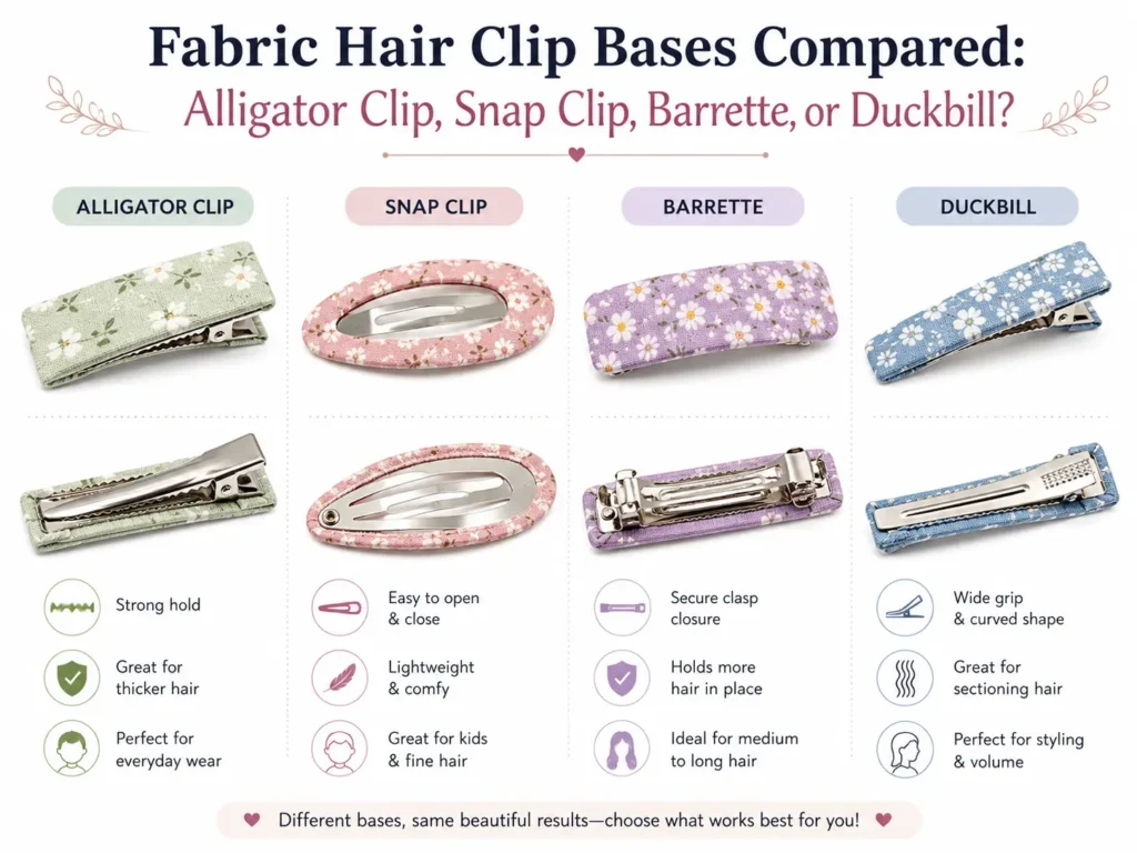 Fabric Hair Clip Type Guide: Which Base Is Best?