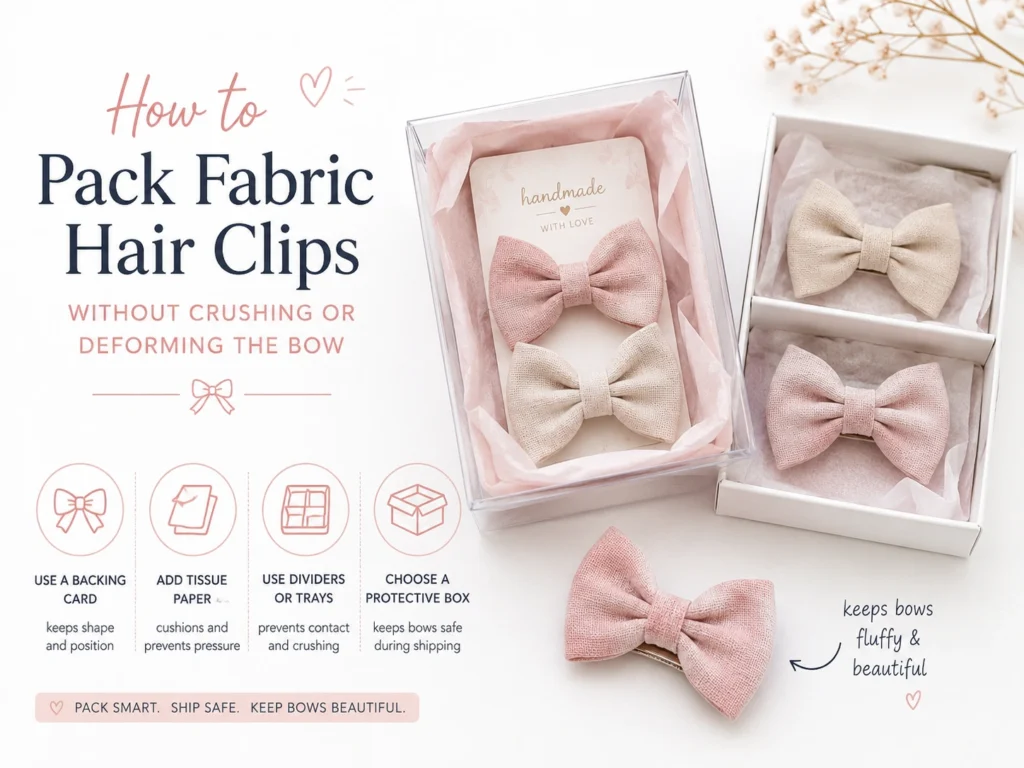 How to Pack Fabric Hair Clips Without Crushing