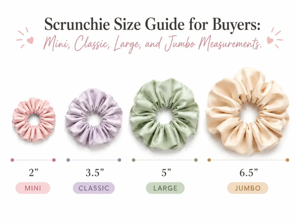 Scrunchie Size Guide: Mini to Jumbo