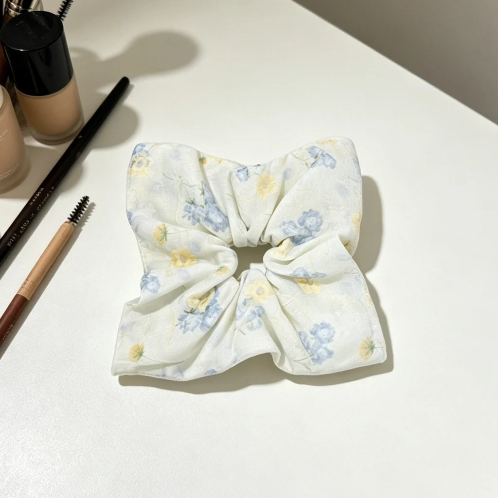 custom floral scrunchie
