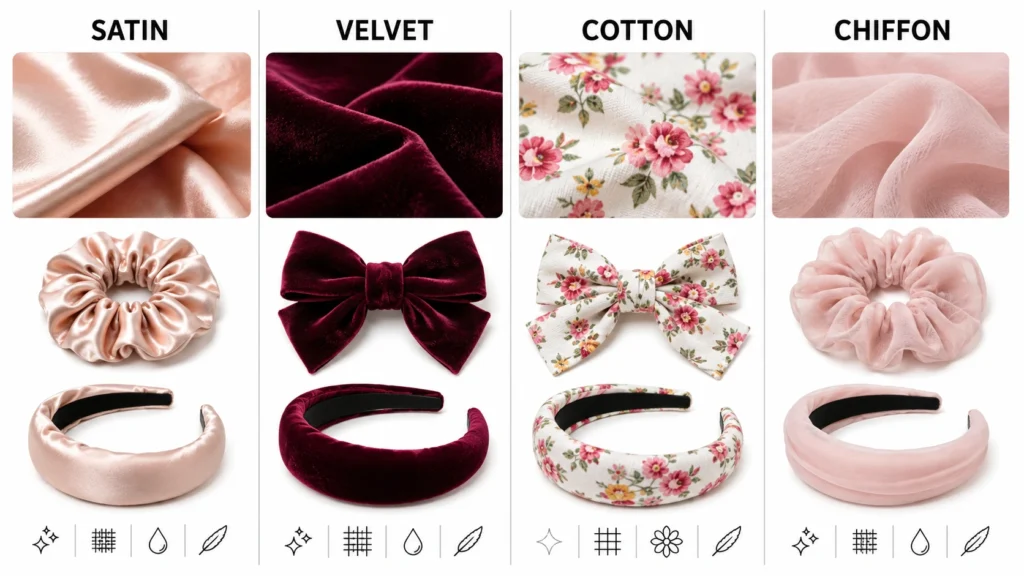 How to Choose the Right Fabric for Custom Scrunchies, Hair Bows, and Padded Headbands