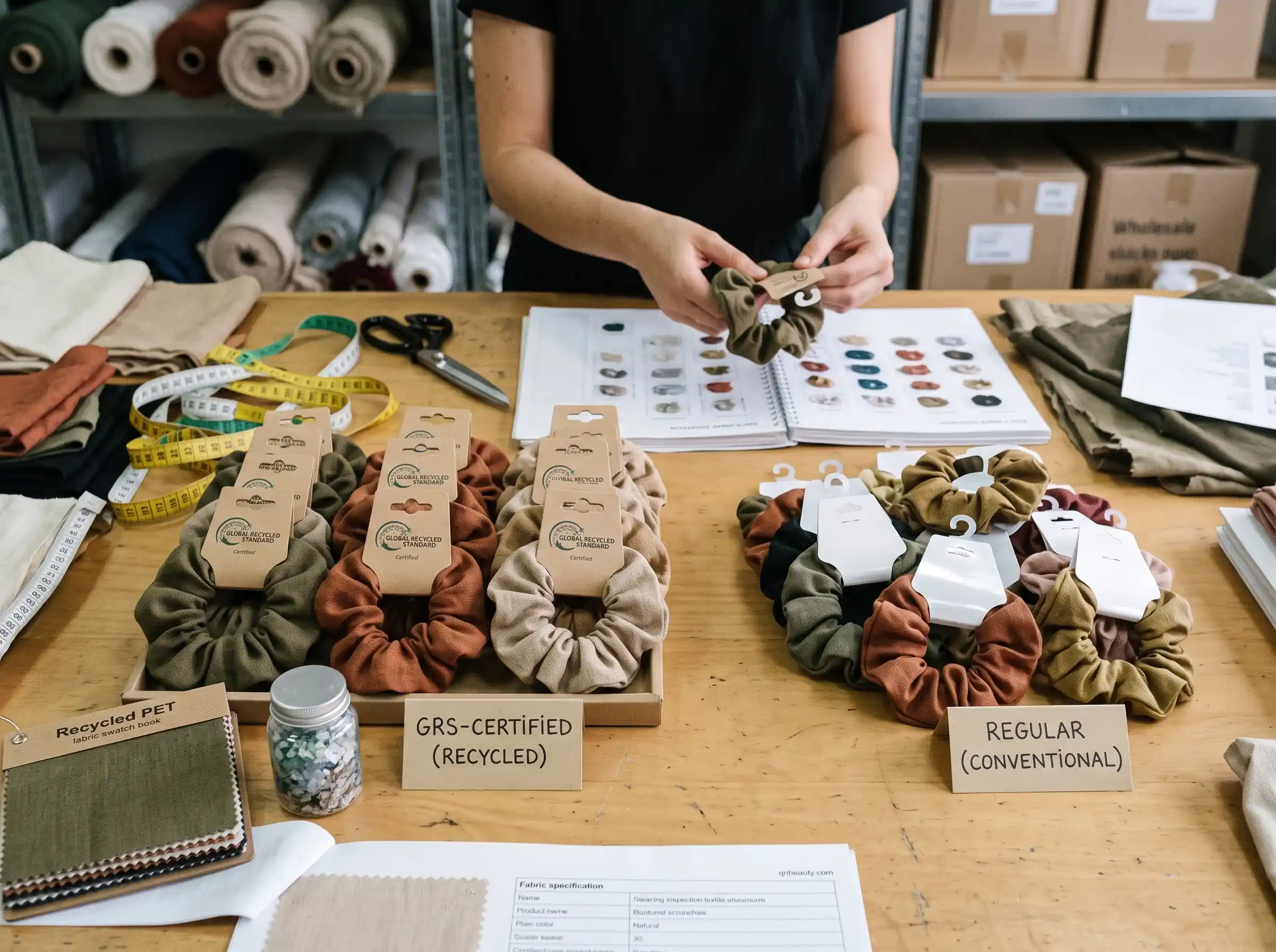 Sustainable Hair Accessories Sourcing: GRS-Certified vs. Regular Fabrics for Scrunchies